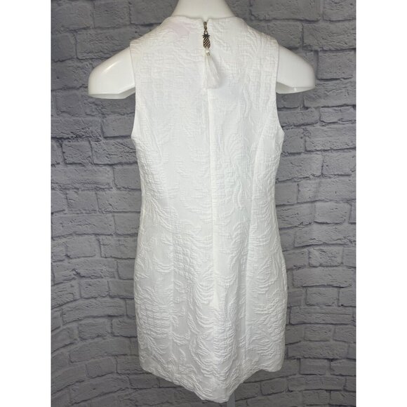 Lilly Pulitzer Keali Stretch Shift Dress Size 00 Resort White Pineapple Jacquard - Picture 9 of 10